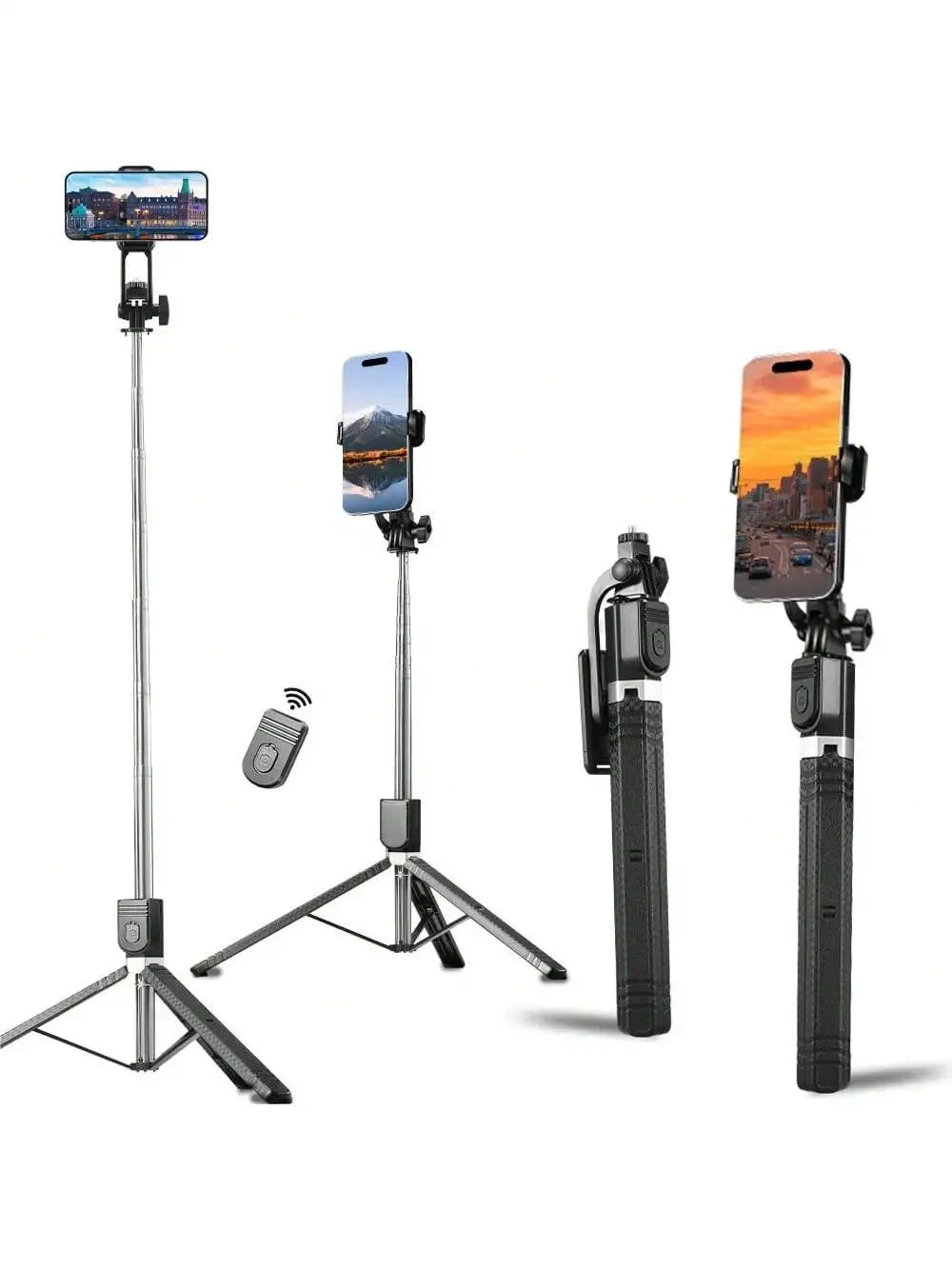 Trépied selfie stick Bluetooth 2-en-1 pour smartphone