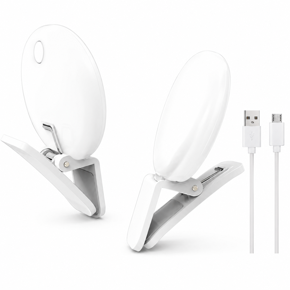 Lampe selfie LED portable à clip pour smartphone
